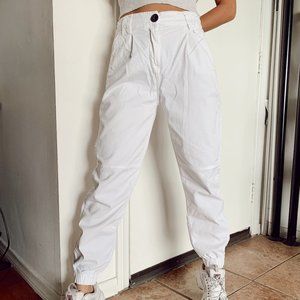 BERHSKA White Cargo Pants